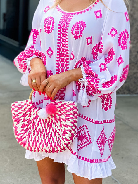 Hot Pink Leather Handbag – Texas Twisted Boutique