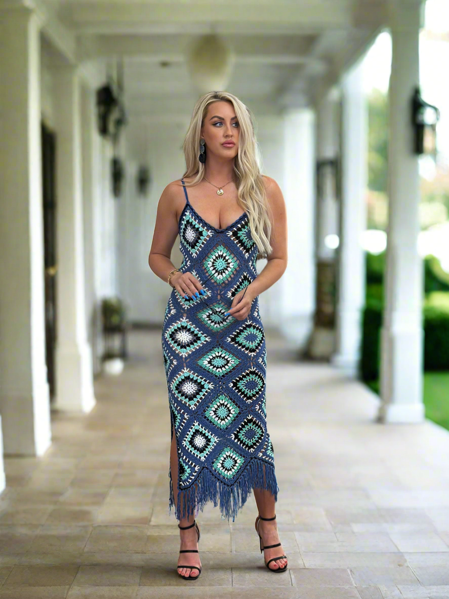 crochet coverup dress Beachside Crochet Coverup Dress