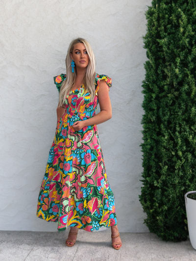 Paradise Bloom Maxi Dress – Pink Birch Boutique